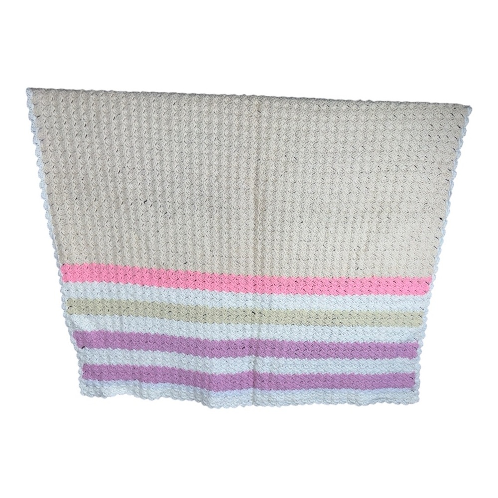 Colorful Striped Crochet Blanket‎